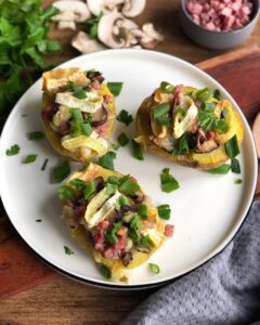 Pommes de terre farcies façon raclette