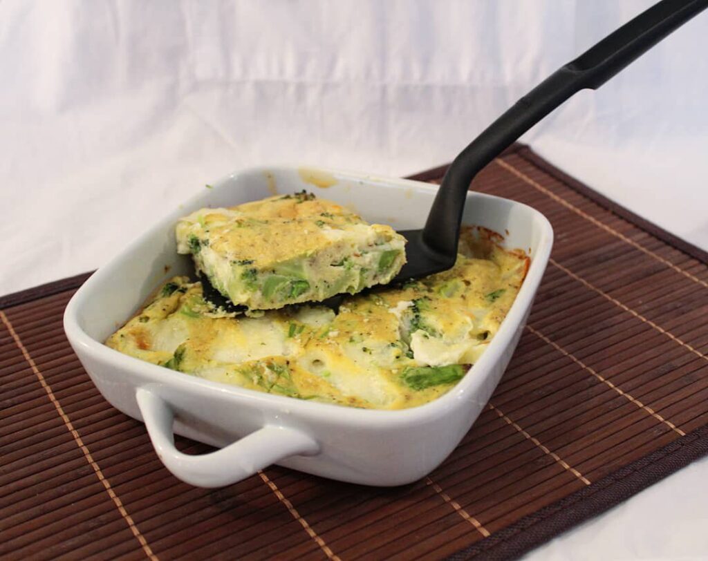 Clafouti salé au tofu et aux poireaux
