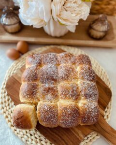 Brioche moelleuse au sucre glace au robot