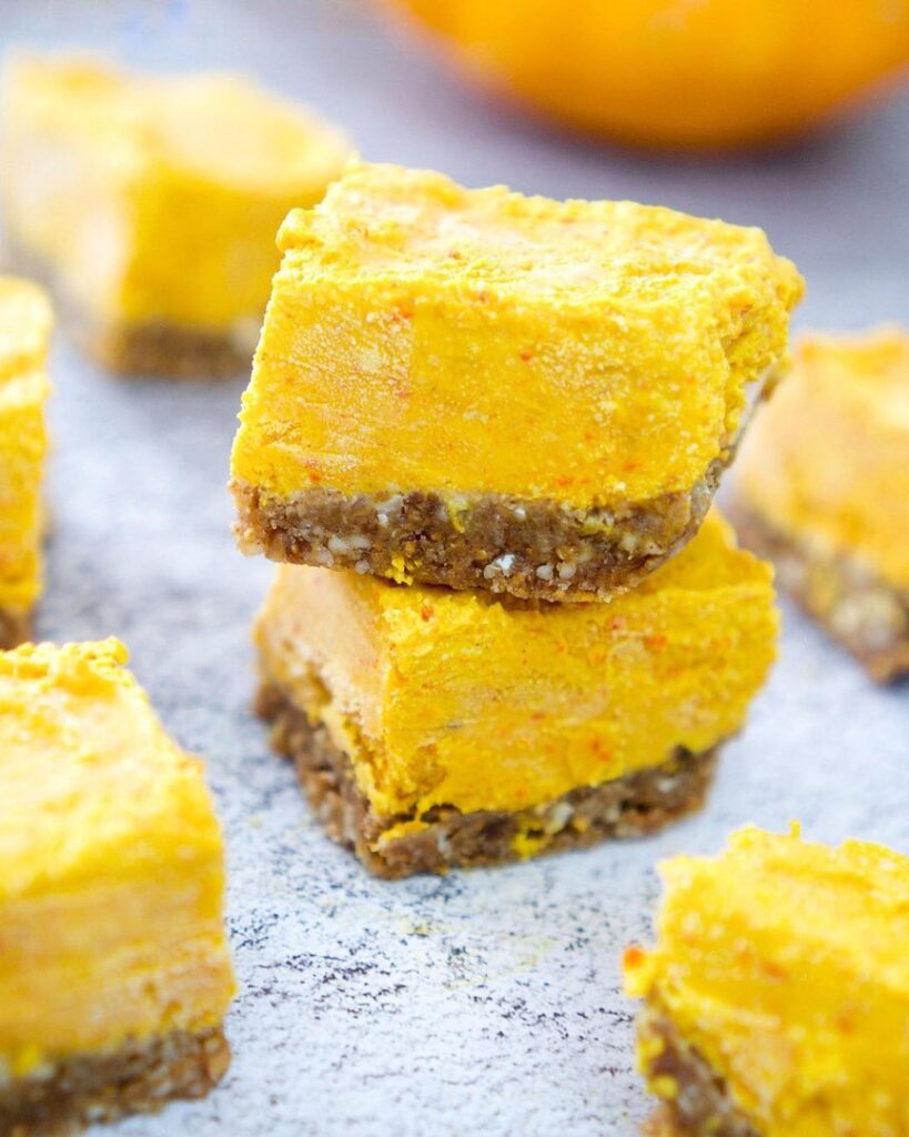 Carrés de cheesecake à la citrouille