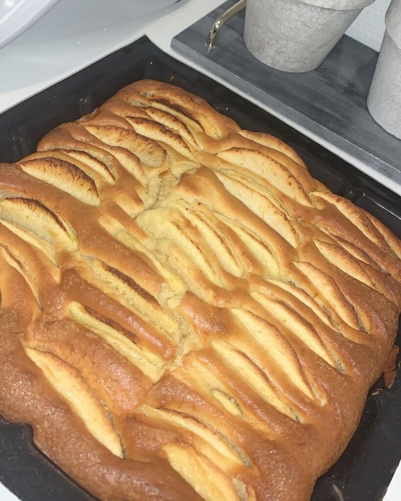 Gâteau pommes et mascarpone au robot