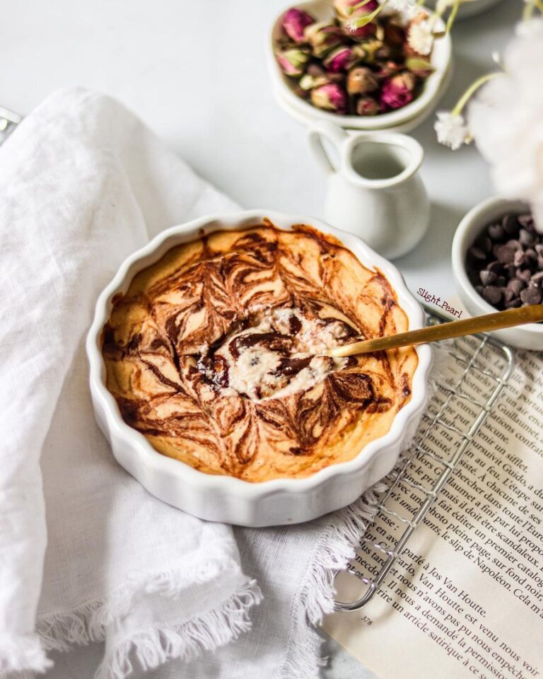 Fondant marbré healthy à la banane