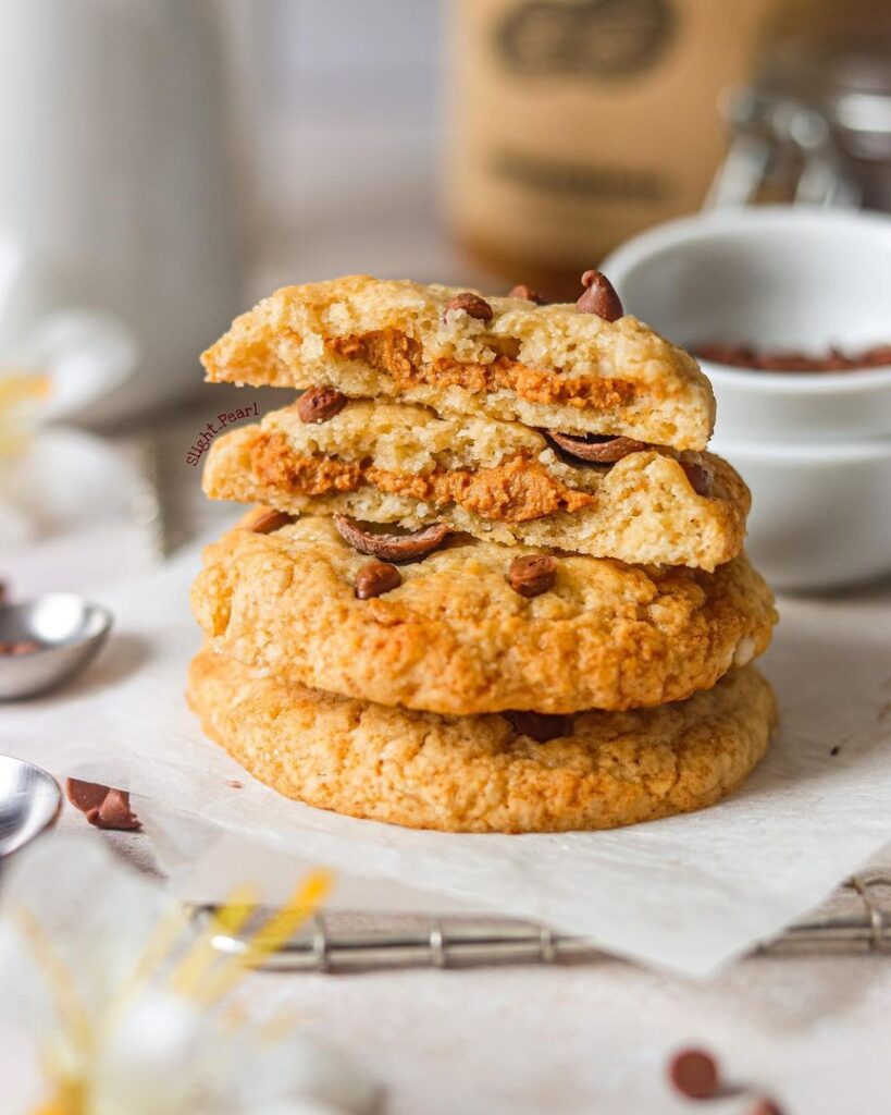 Cookies croustillant au coeur cacahuète fondant