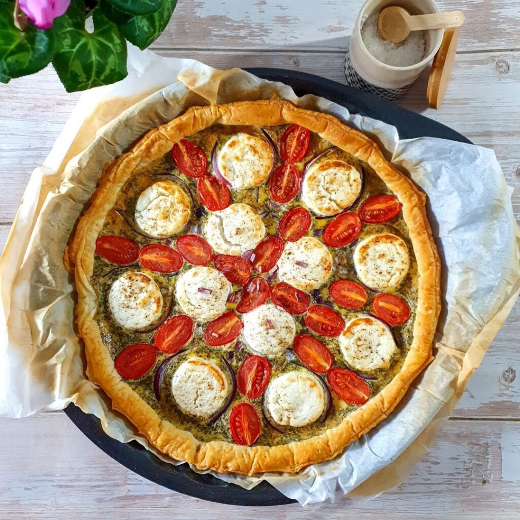 Tarte au chèvre frais et tomates