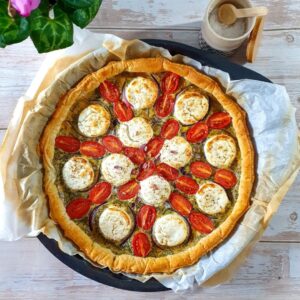 Tarte au chèvre frais et tomates