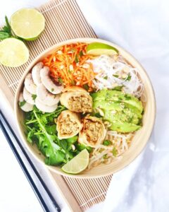 Bò bún –  nems au four