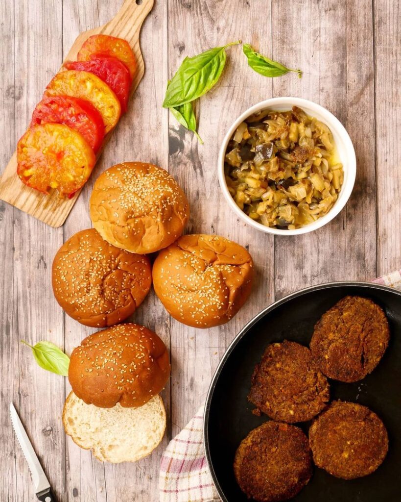 Burgers au steak de lentilles