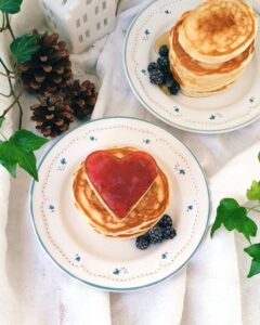 Pancakes d&rsquo;amour tout fluffy