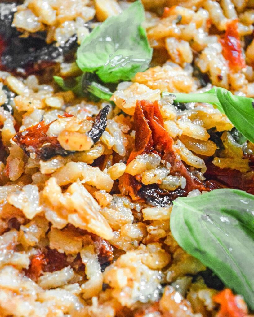 Risotto aux tomates séchées et échalotes