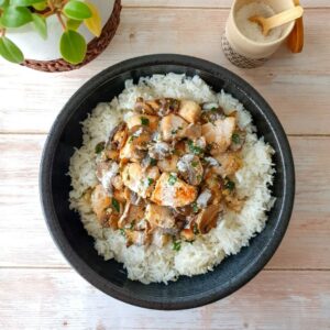 Poulet à la crème de champignons facile