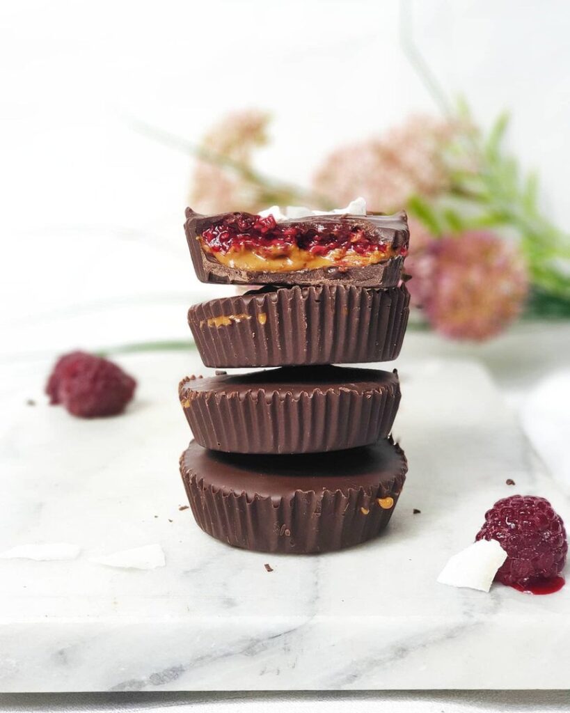 Cup de chocolat au coulis de framboises