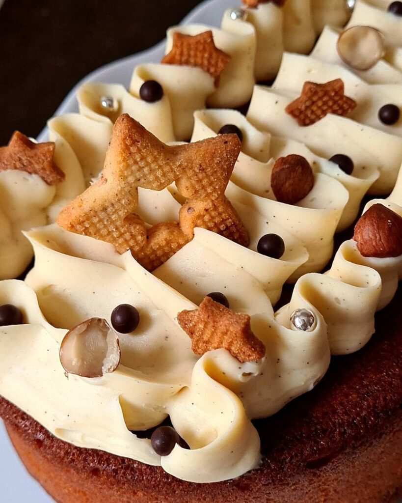 Moelleux vanille et ganache au chocolat blanc