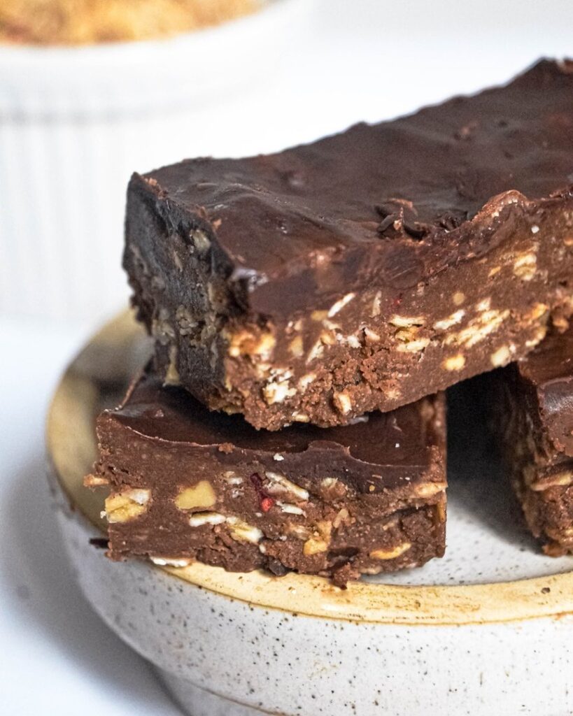 Bar chocolat aux flocons d&rsquo;avoine et noix de cajou