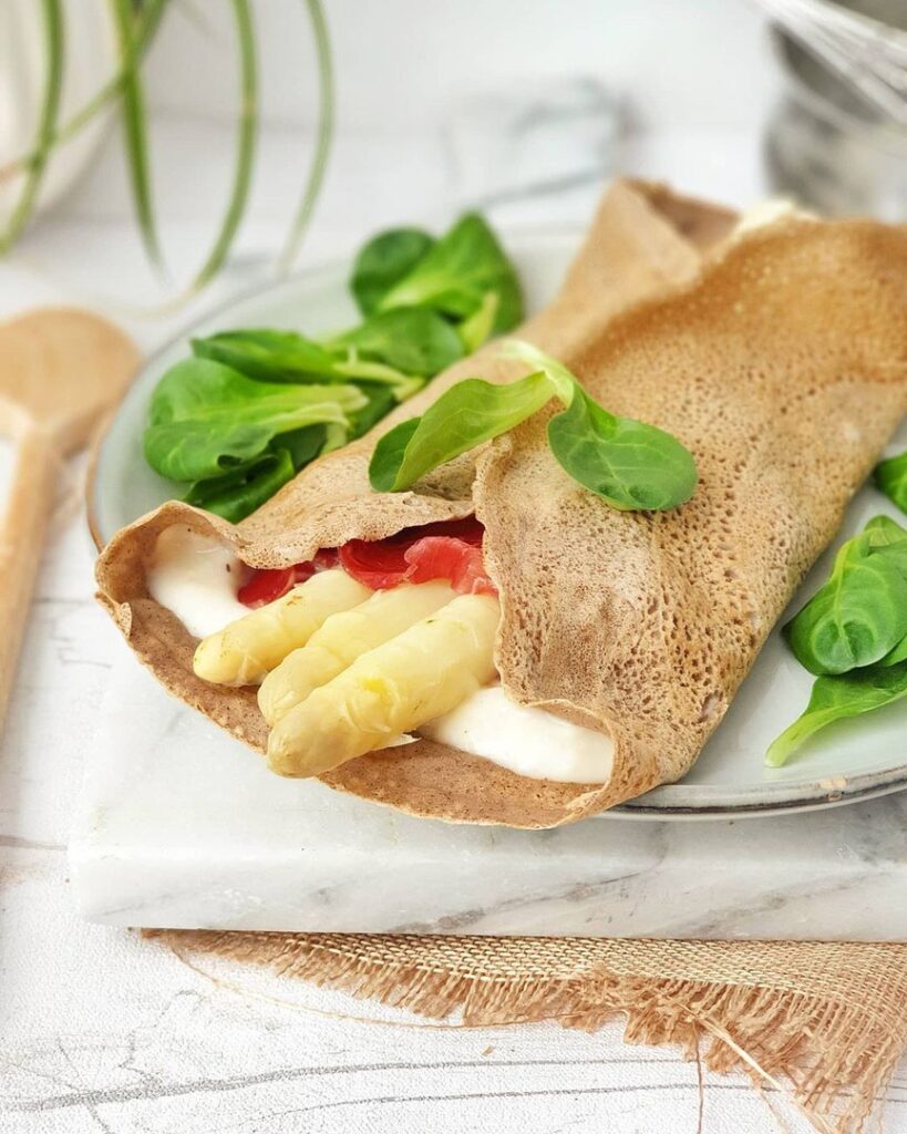 Crêpes aux asperges