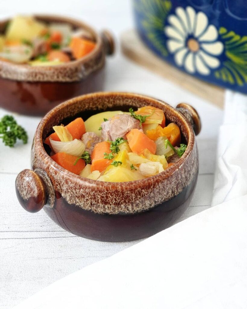 Baeckeoffe agneau et légumes mijotés