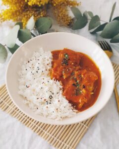 Riz basmati et carry de poisson