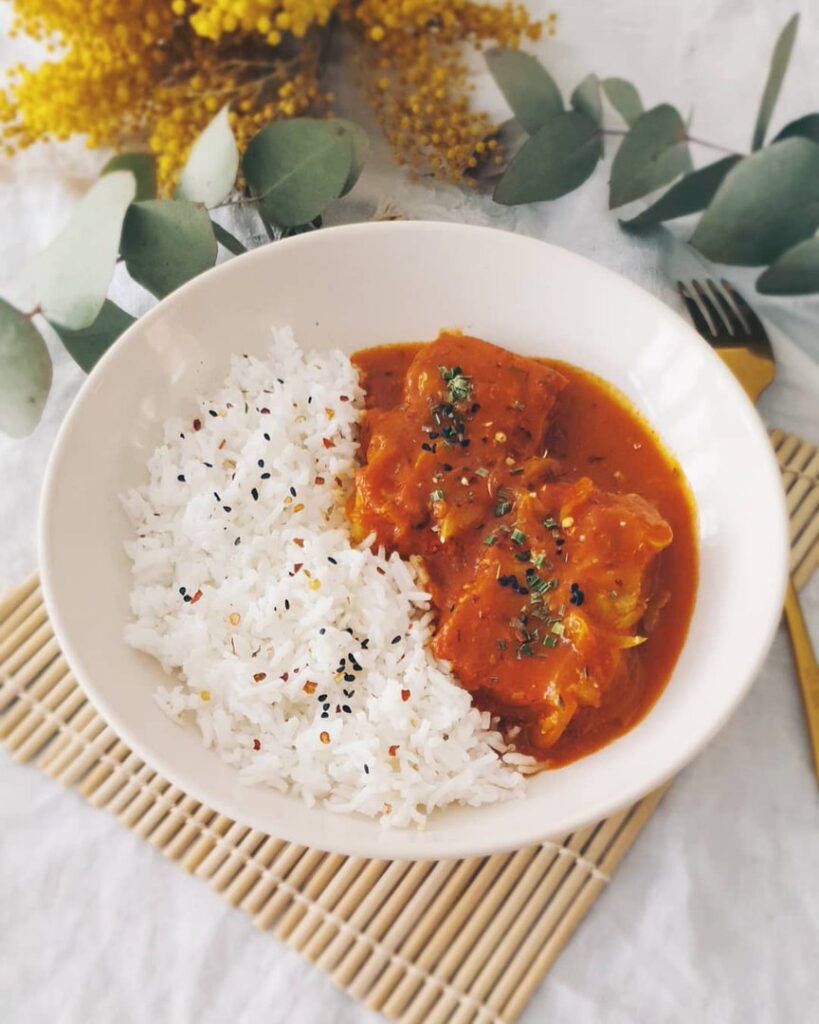 Riz basmati et carry de poisson