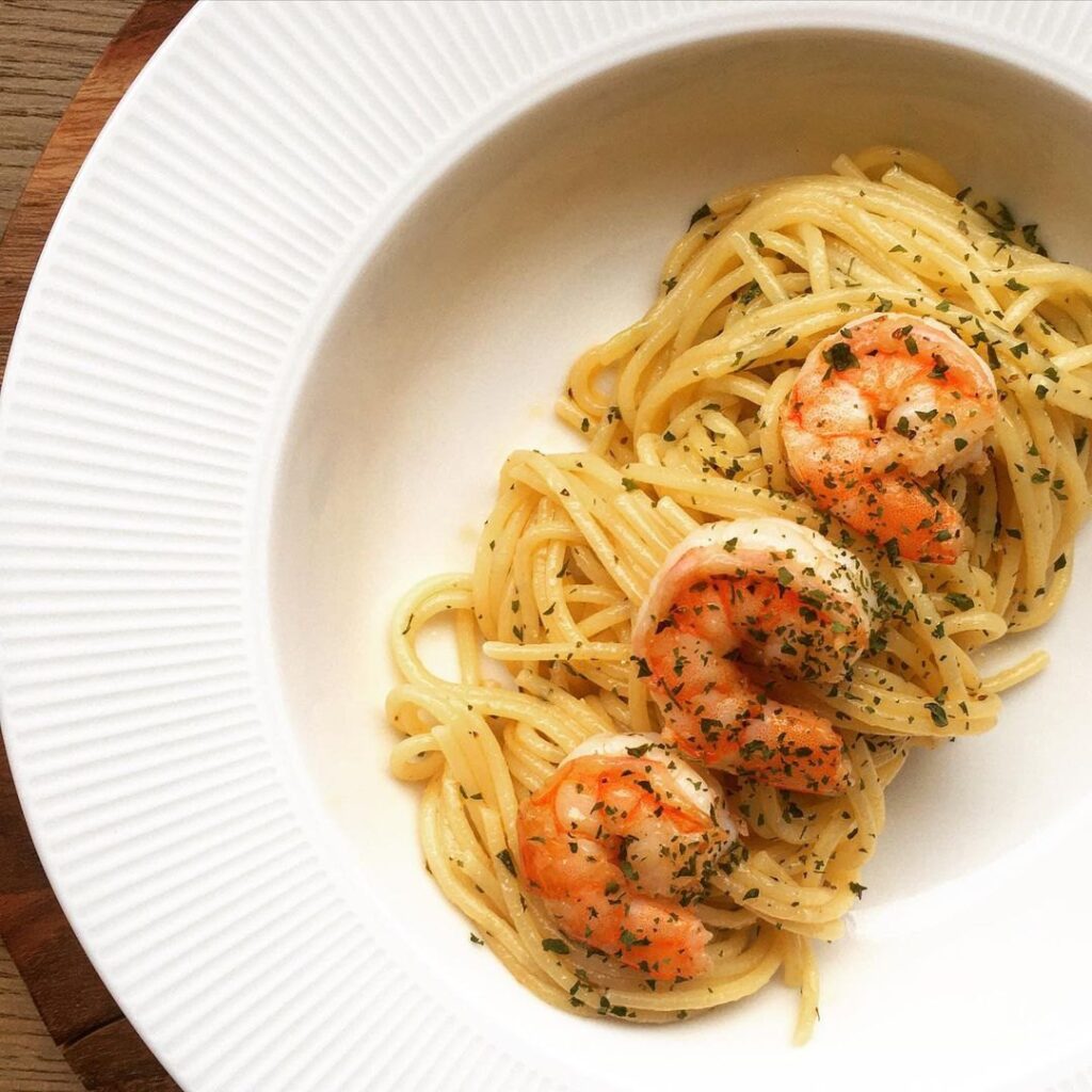 Spaghetti crevettes super facile