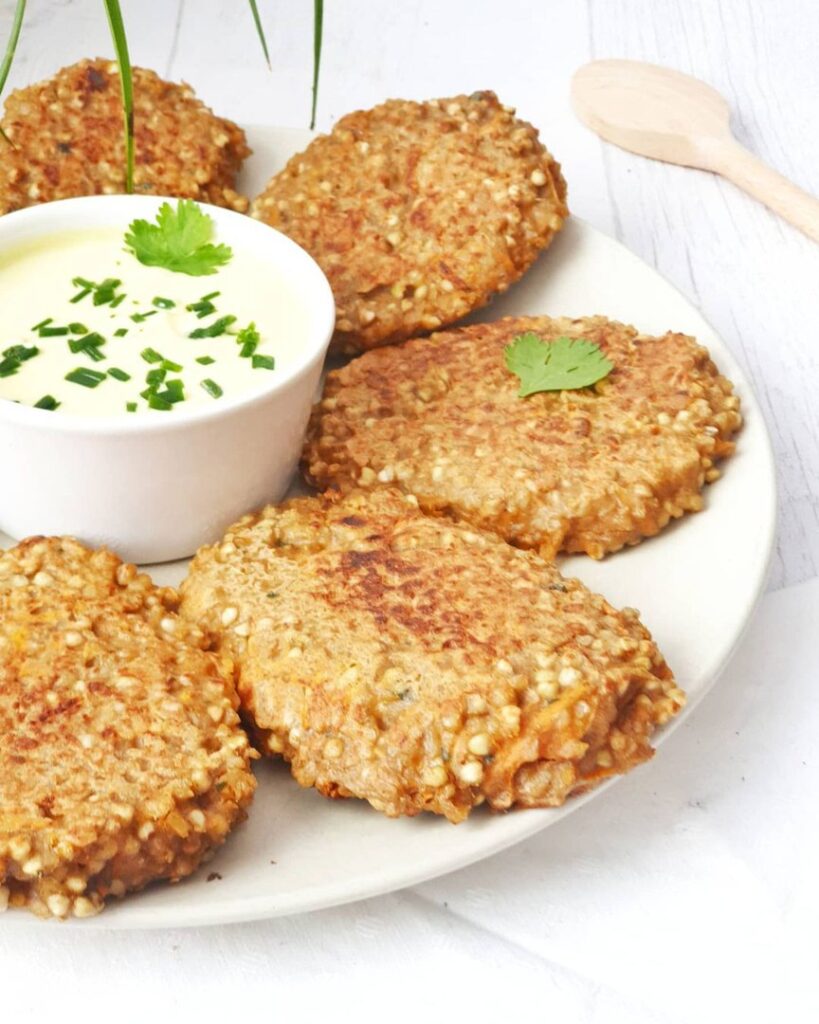 Galettes de boulgour et sarrasin à la carotte