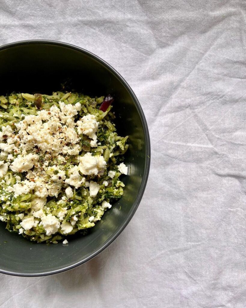 Riz aux épinards et feta