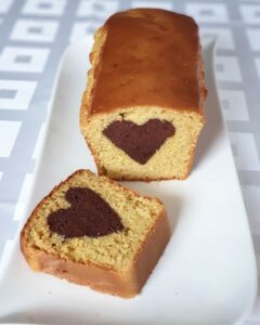 Cake cœur chocolat caché