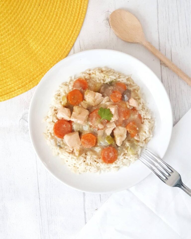 Blanquette de saumon au lait de coco
