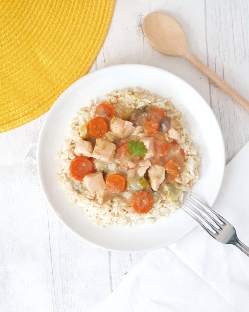 Blanquette de saumon au lait de coco