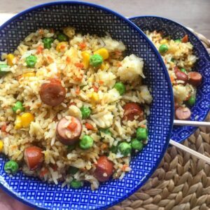 Riz cantonnais végé Riz cantonnais végé