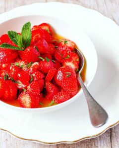 Salade fraises – orange – menthe