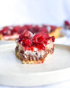 Vegan coco – choco – rasberry pie