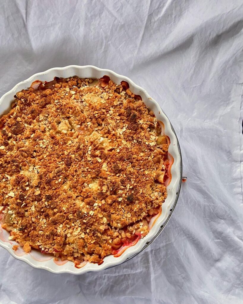 Crumble rhubarbe & pomme