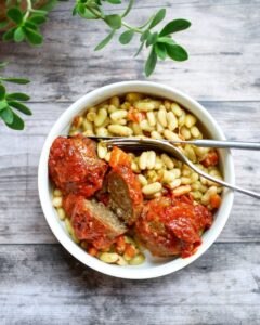 Flageolets aux boulettes végétales Flageolets aux boulettes végétales