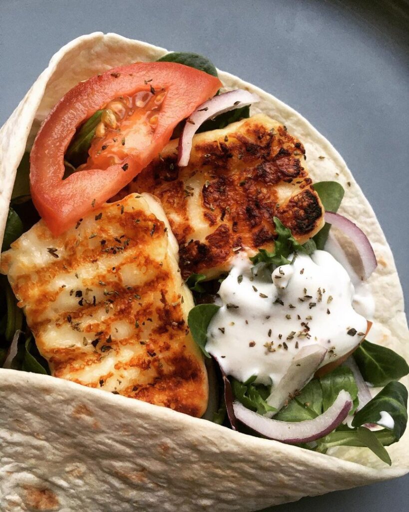 Wrap de halloumi