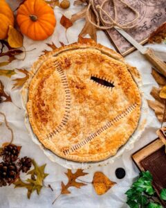 Tourte pommes myrtilles à la Frankenstein