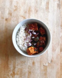 Tofu buddha bowl