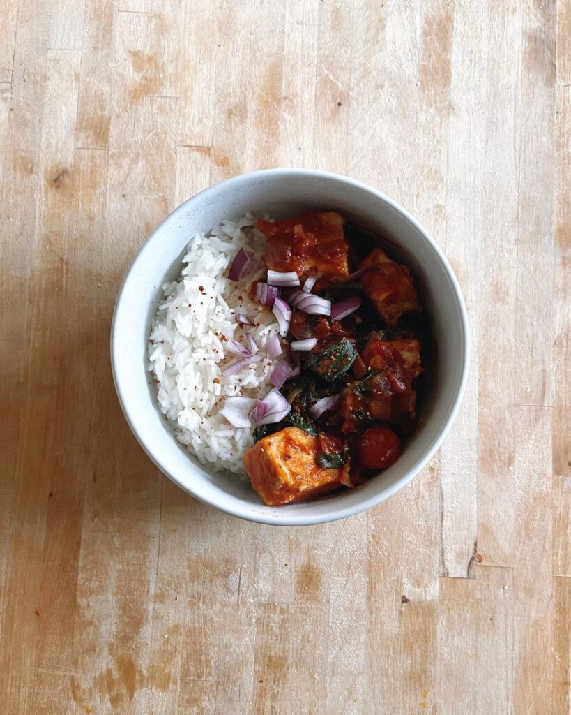 Tofu buddha bowl