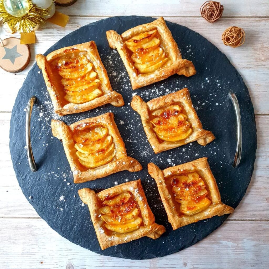 Feuilletés pommes confiture d&rsquo;abricots
