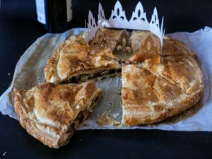 Galette des rois sans beurre et aux pépites de chocolat