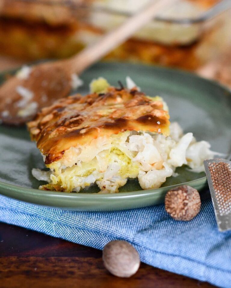 Gratin de chou-fleur aux ravioles du Dauphiné