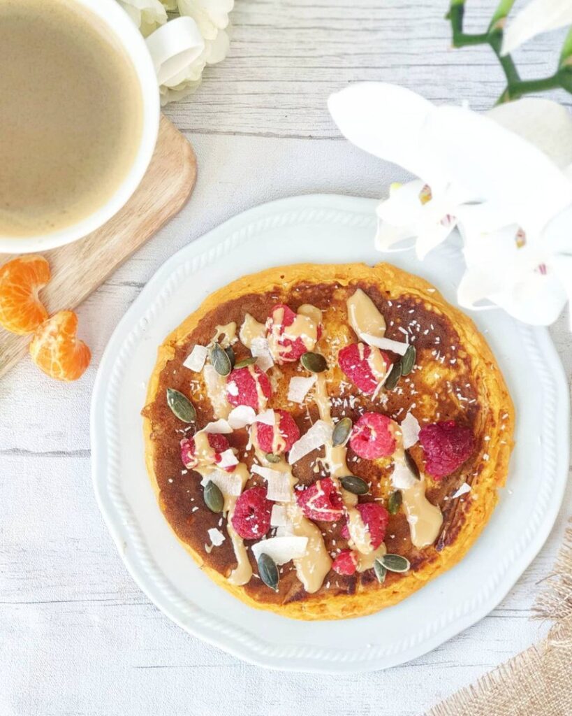 Giant sweet potatoe pancakes