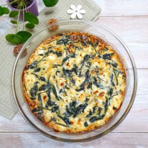 Quiche aux épinards et feta sans pâte