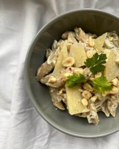Pennes au bleu d&rsquo;Auvergne et noisettes
