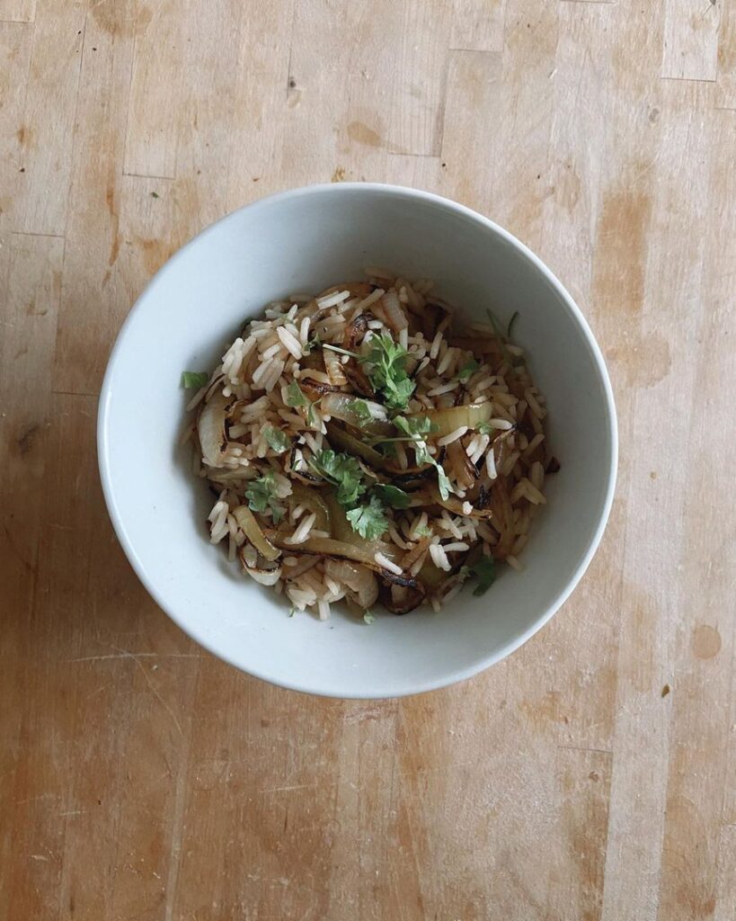 Riz aux oignons