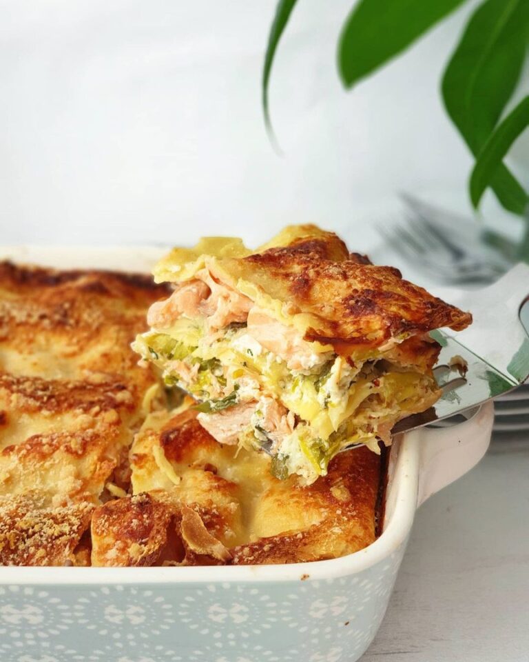 Lasagnes saumon – poireaux – ricotta