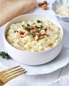 Risotto panais, roquefort – noisettes