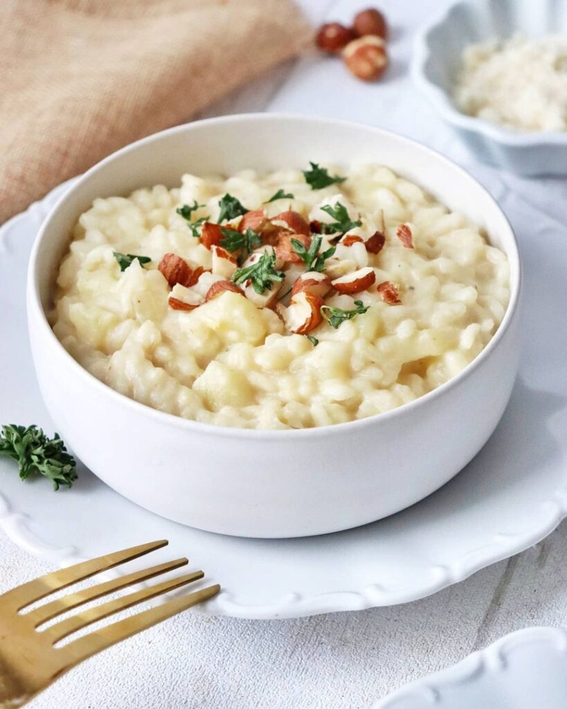 Risotto panais, roquefort – noisettes