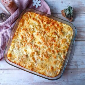 Gratin de poireaux pommes de terre et poulet
