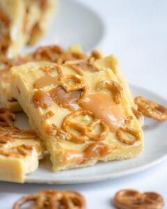 Chocolat vegan, caramel et bretzel