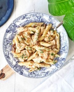 Creamy shrimp – salmon pasta Creamy shrimp – salmon pasta