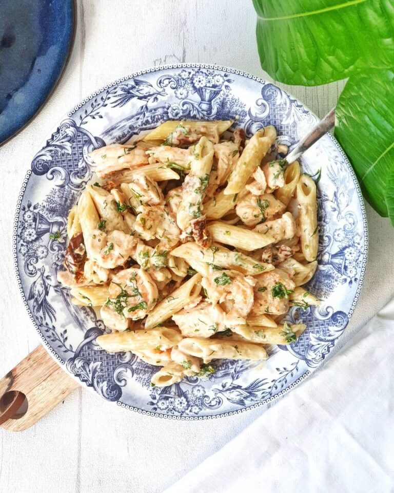 Creamy shrimp – salmon pasta